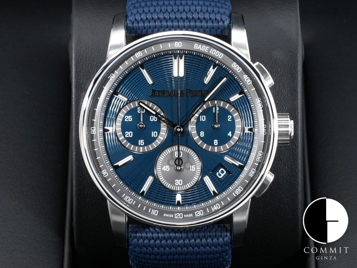 オーデマピゲ CODE 11.59 バイ オーデマ ピゲ クロノグラフ Ref.26393ST.OO.A348KB.01 ステンレススチール ナイトブルー文字盤