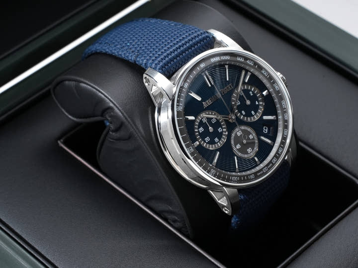 オーデマピゲ CODE 11.59 バイ オーデマ ピゲ クロノグラフ Ref.26393ST.OO.A348KB.01 ステンレススチール ナイトブルー文字盤