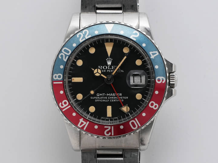 ロレックス GMTマスター Ref.1675 ステンレススチール ブラック文字盤 オイスターブレスレット