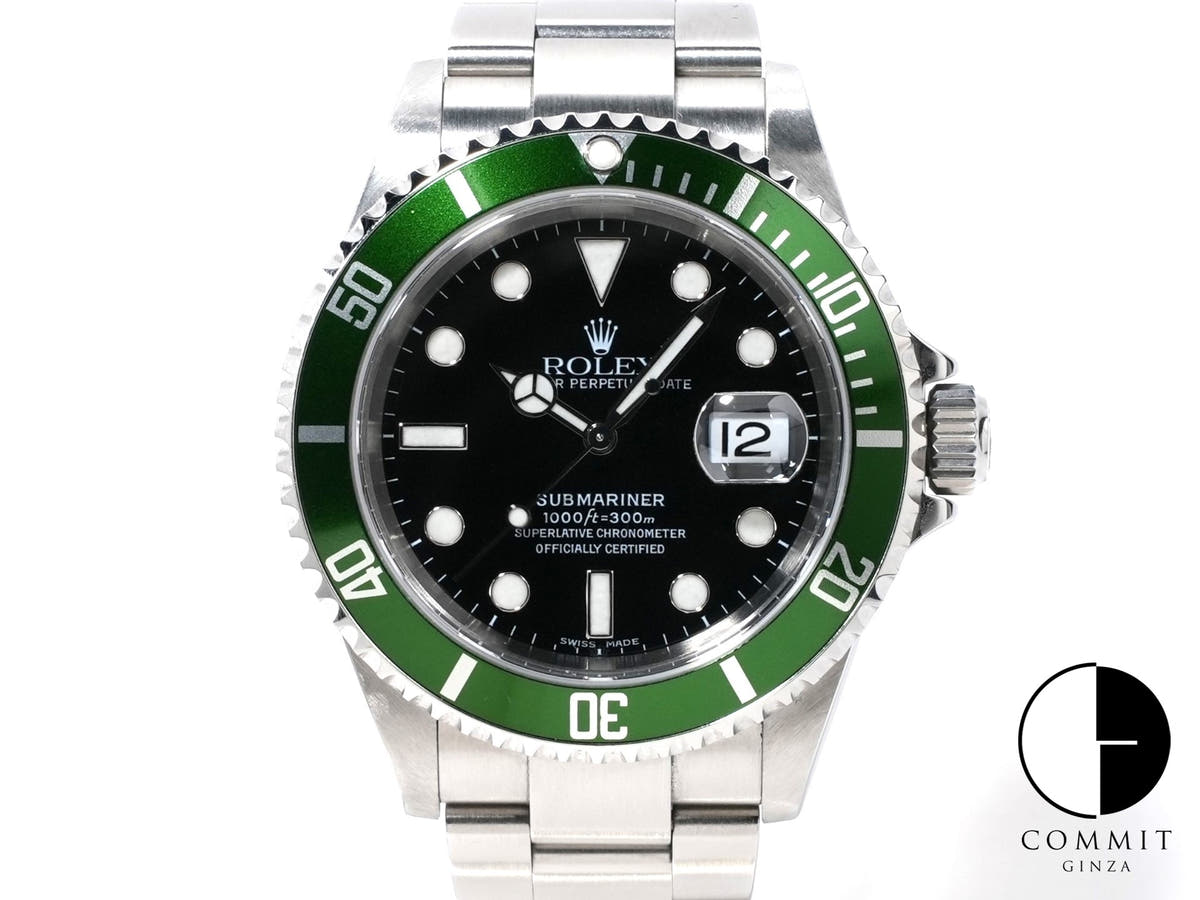 ロレックス サブマリーナー デイト Ref.16610LV ステンレススチール ブラック文字盤