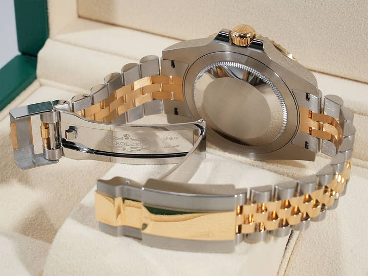 Rolex GMT-Master II Ref. 126713GRNR Stainless Steel/Yellow Gold Black Dial Jubilee Bracelet