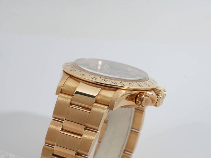 ロレックス デイトナ エルプリメロ Ref.16528 イエローゴールド ブラックx8Pダイヤ文字盤