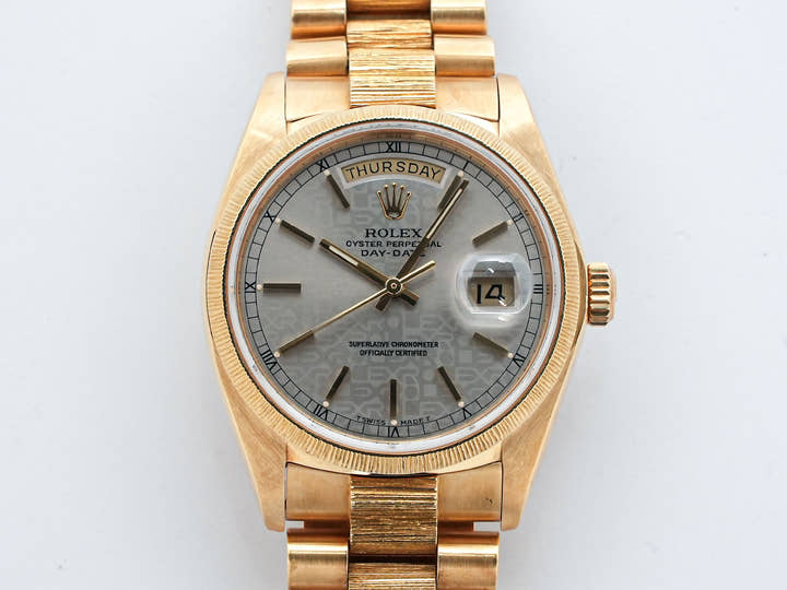 ロレックス デイデイト Ref.18078 イエローゴールド グレー プリントコンピューター文字盤