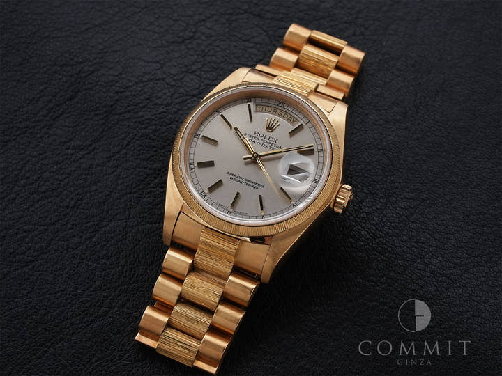 ロレックス デイデイト Ref.18078 イエローゴールド グレー プリントコンピューター文字盤