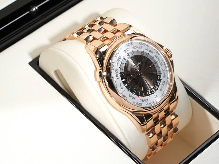 パテックフィリップ コンプリケーション ワールドタイム Ref.5130/1R-001 ローズゴールド シルバー/ブラウン文字盤