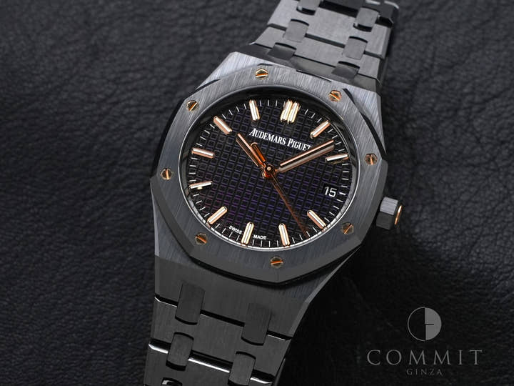 オーデマピゲ ロイヤルオーク Ref.77350CE.OO.1266CE.02.A セラミック レインボータペストリー文字盤