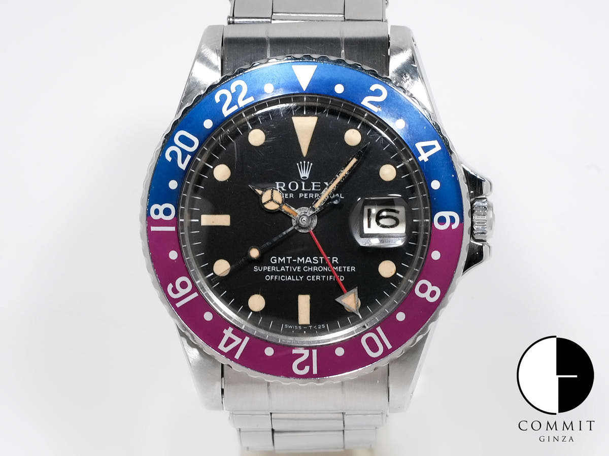 ロレックス GMTマスター Ref.1675 ステンレススチール ブラック文字盤 オイスターブレスレット