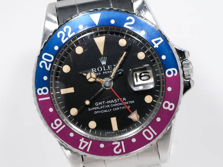 ロレックス GMTマスター Ref.1675 ステンレススチール ブラック文字盤 オイスターブレスレット