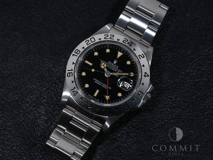 ロレックス エクスプローラーII Ref.16550 ステンレススチール ブラック文字盤 オイスターブレスレット 中古 bsdqwqqt