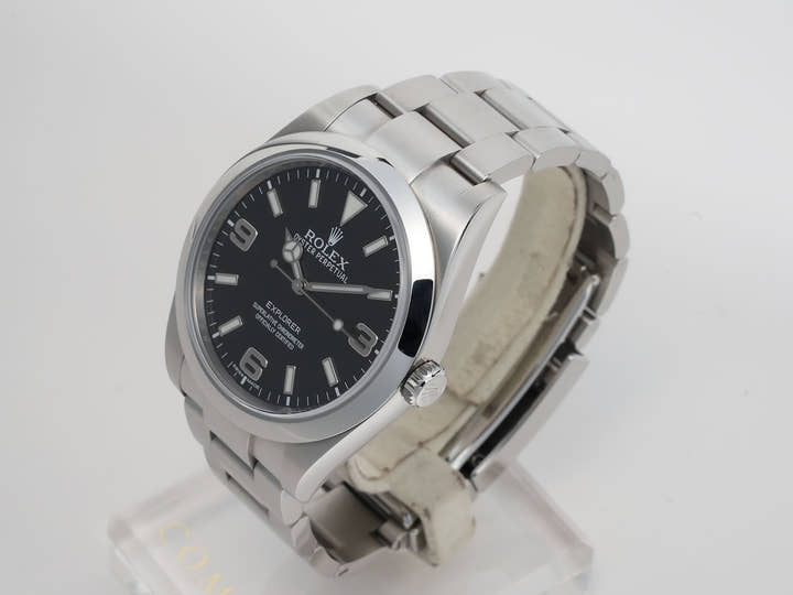 Rolex Explorer I, Mirror Black Dial, Ref. 214270, Stainless Steel