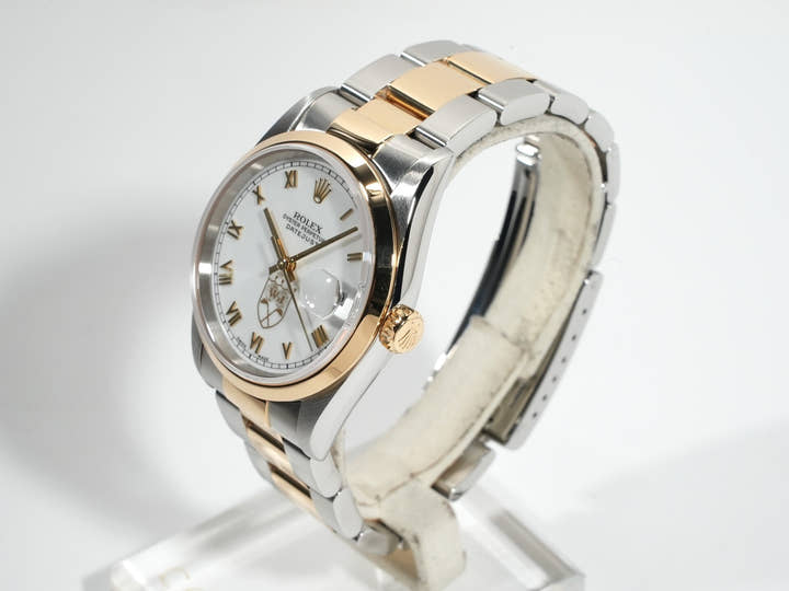 ロレックス デイトジャスト Ref.16203 ステンレススチール/イエローゴールド ホワイト文字盤 オイスターブレスレット