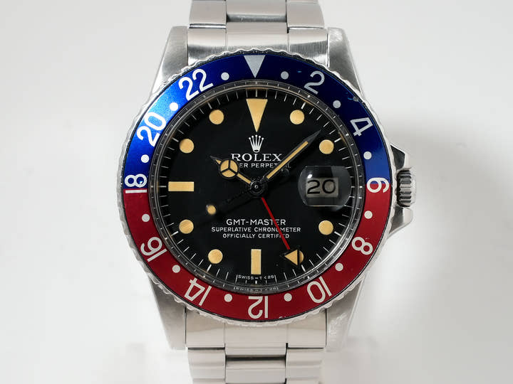 ロレックス GMTマスター Ref.1675 ステンレススチール ブラック文字盤 オイスターブレスレット