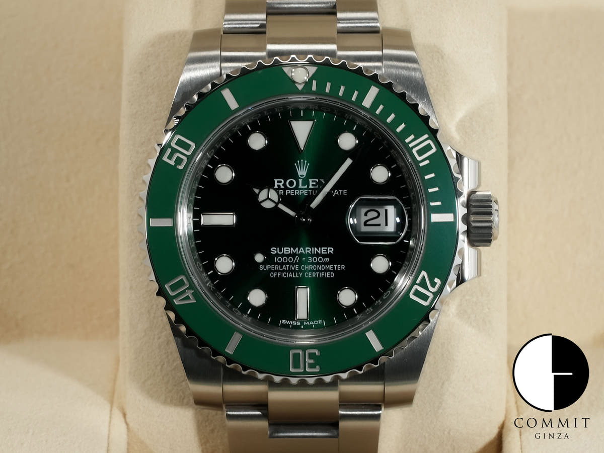 ロレックス サブマリーナー デイト Ref.116610LV ステンレススチール グリーン文字盤