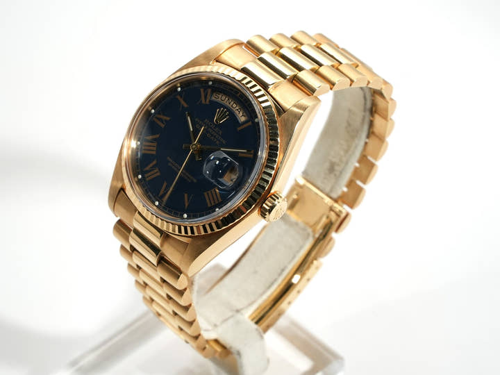 ロレックス デイデイト36 Ref.1803/8 イエローゴールド ブルー文字盤