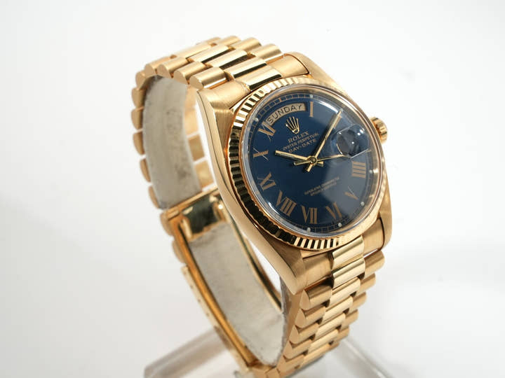 ロレックス デイデイト36 Ref.1803/8 イエローゴールド ブルー文字盤