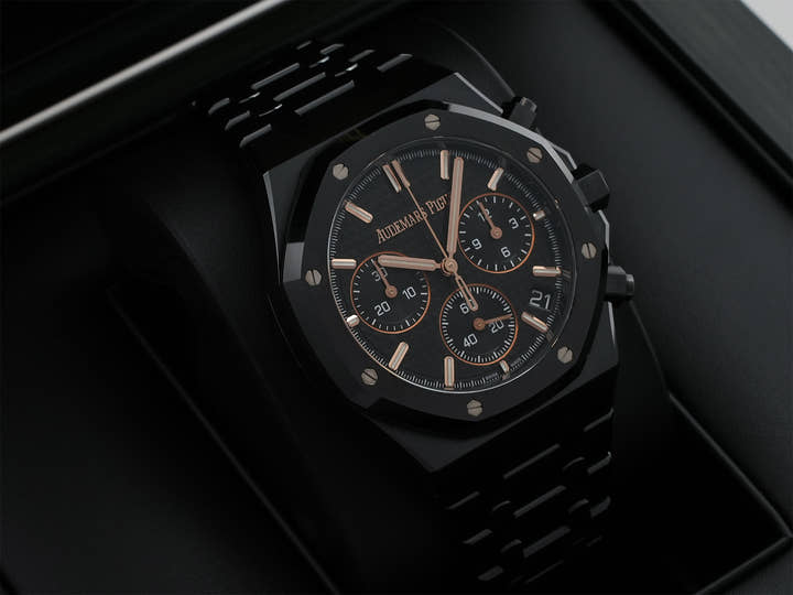 オーデマピゲ ロイヤルオーク クロノグラフ 50周年記念 Ref.26240CE.OO.1225CE.01 ブラックセラミック ブラック文字盤