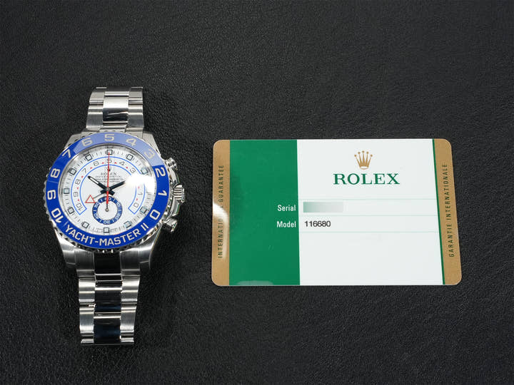 ロレックス ヨットマスターII Ref.116680 ステンレススチール ホワイト文字盤