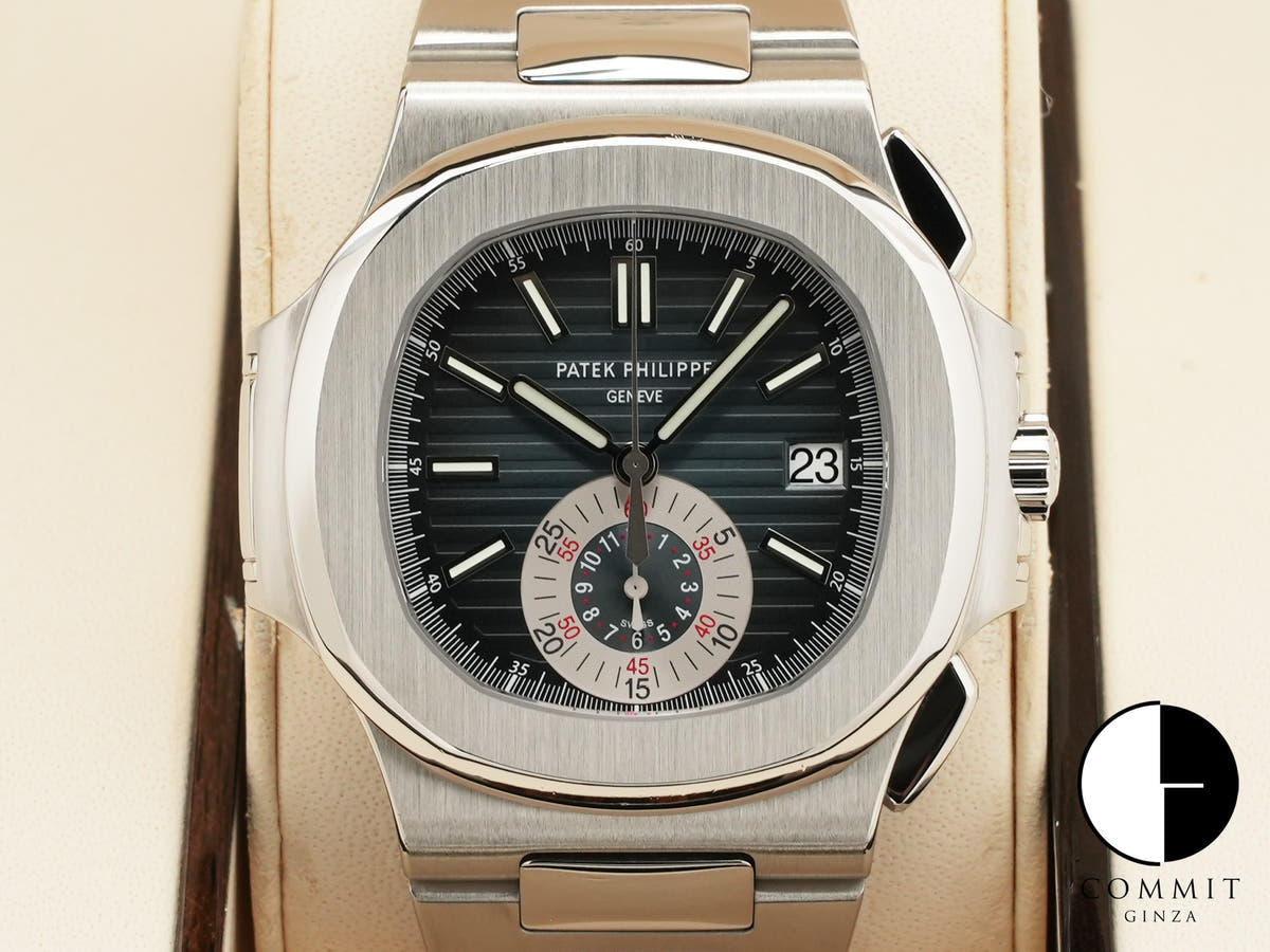 パテックフィリップ ノーチラス クロノグラフ Ref.5980/1A-001 ステンレススチール ブルー文字盤