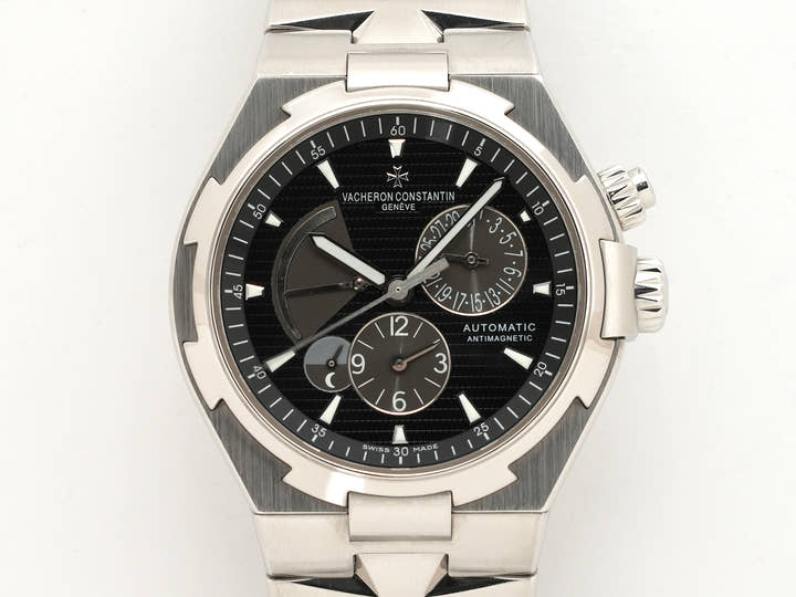 Vacheron Constantin Overseas Dual Time Ref. 47450/B01A-9227 Stainless Steel Black Dial Pre-owned (ae85svhb)