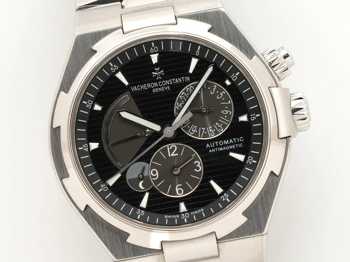 Vacheron Constantin Overseas Dual Time Ref. 47450/B01A-9227 Stainless Steel Black Dial Pre-owned (ae85svhb)