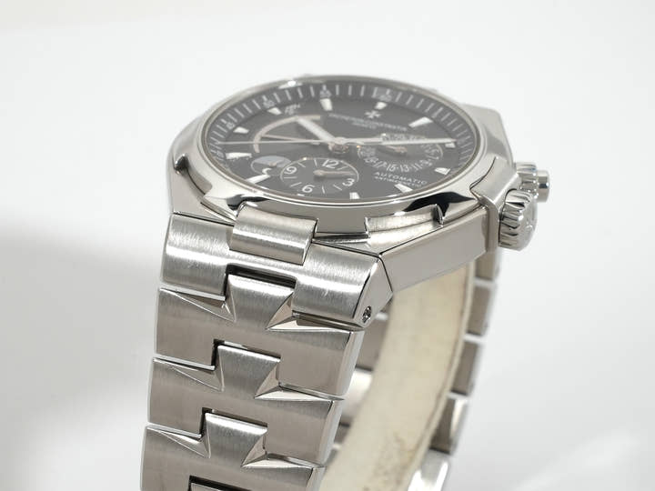 Vacheron Constantin Overseas Dual Time Ref. 47450/B01A-9227 Stainless Steel Black Dial Pre-owned (ae85svhb)