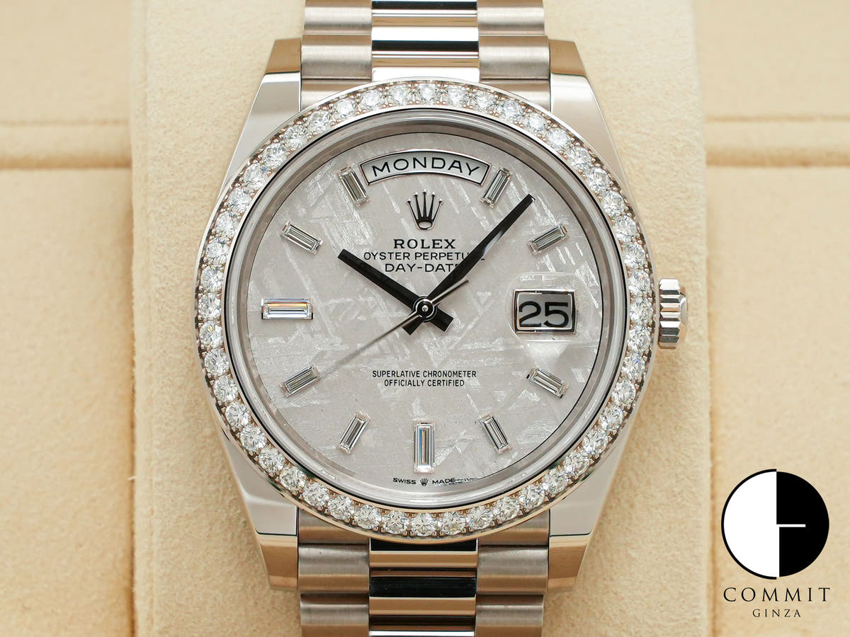 ロレックス デイデイト40 Ref.228349RBR ホワイトゴールド メテオライト文字盤