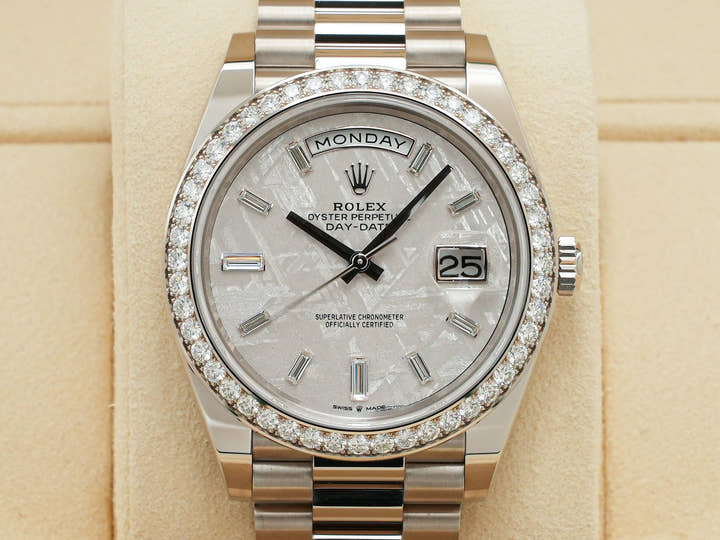 ロレックス デイデイト40 Ref.228349RBR ホワイトゴールド メテオライト文字盤