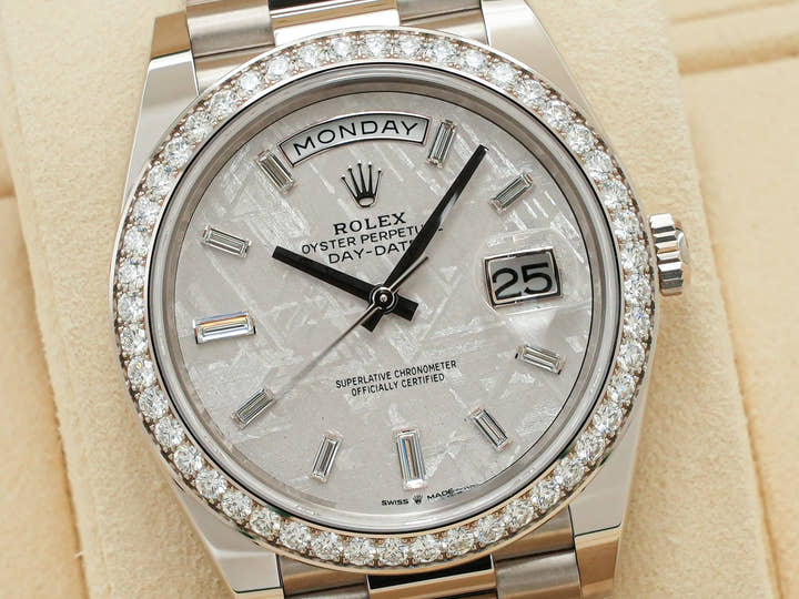 ロレックス デイデイト40 Ref.228349RBR ホワイトゴールド メテオライト文字盤