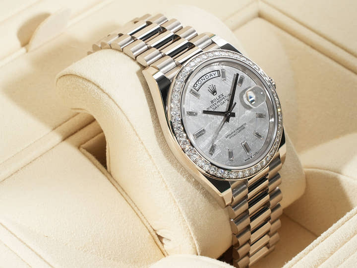 ロレックス デイデイト40 Ref.228349RBR ホワイトゴールド メテオライト文字盤