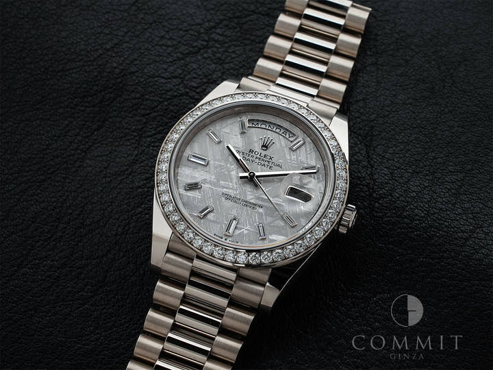 ロレックス デイデイト40 Ref.228349RBR ホワイトゴールド メテオライト文字盤