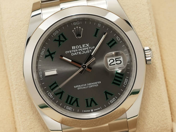 ロレックス デイトジャスト41 Ref.126300 ステンレススチール スレートローマン文字盤 オイスターブレスレット
