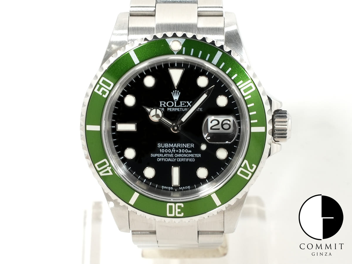 ロレックス サブマリーナー デイト Ref.16610LV ステンレススチール ブラック文字盤