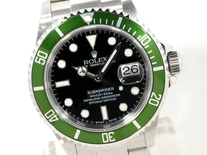 ロレックス サブマリーナー デイト Ref.16610LV ステンレススチール ブラック文字盤