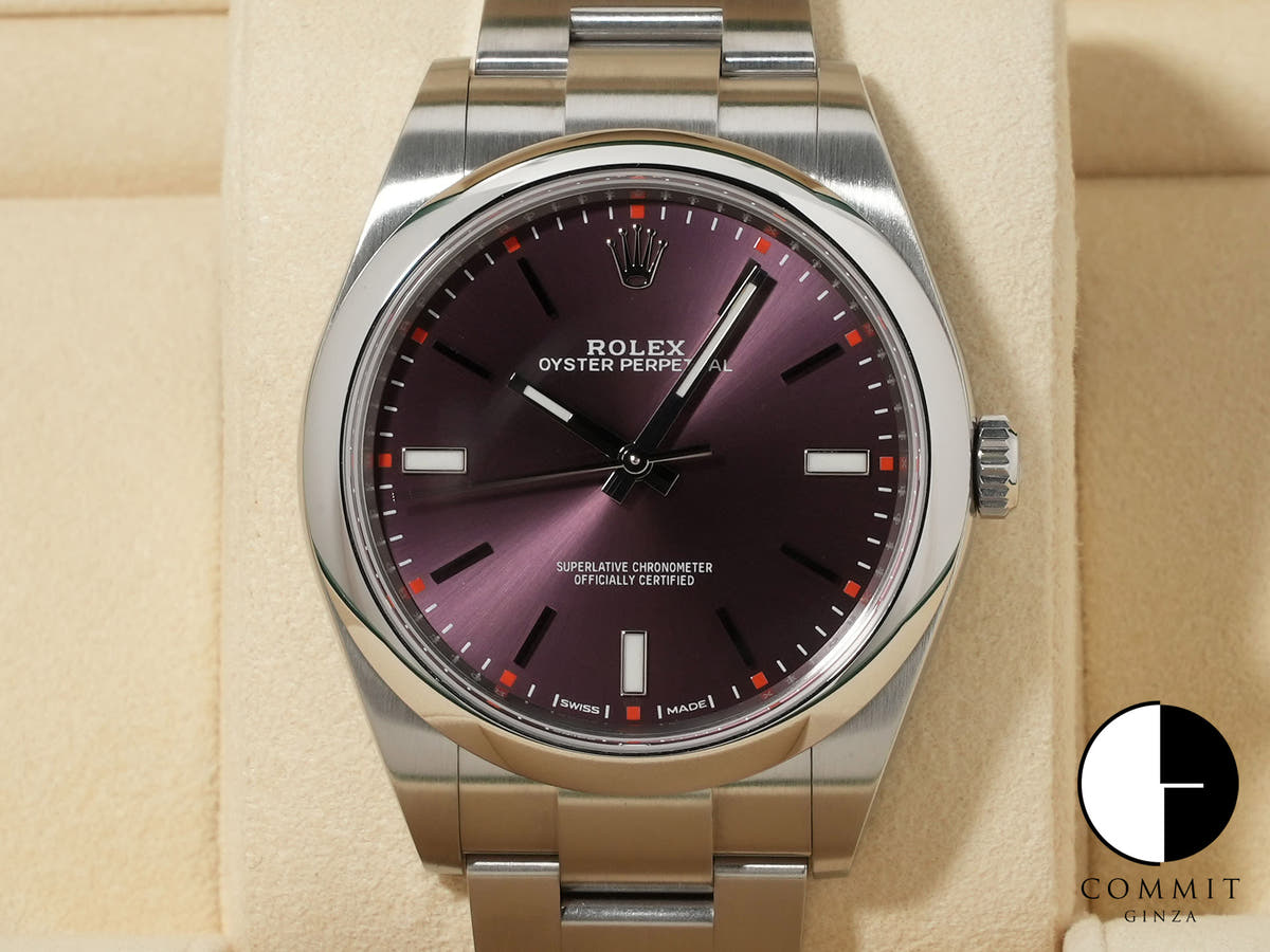 Rolex Oyster Perpetual Ref.114300 Red Grape Dial Very Good Condition wy577xm4