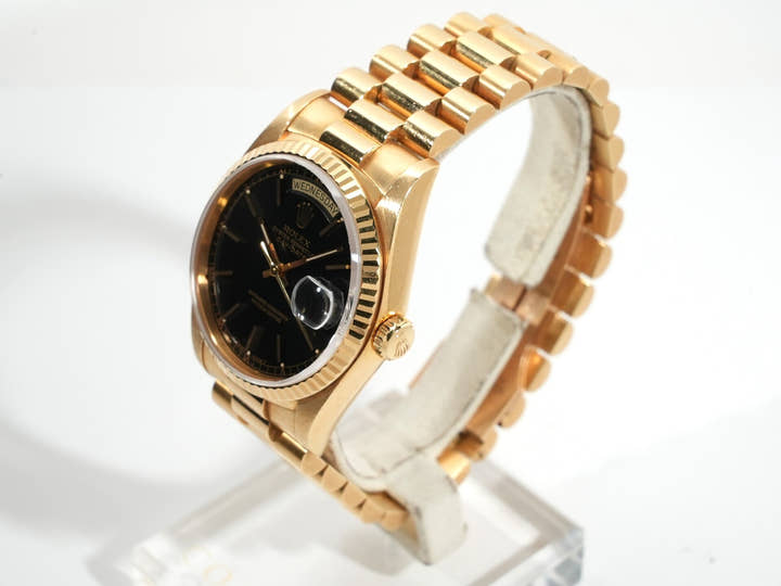 ロレックス デイデイト36 Ref.18238 イエローゴールド ブラック文字盤