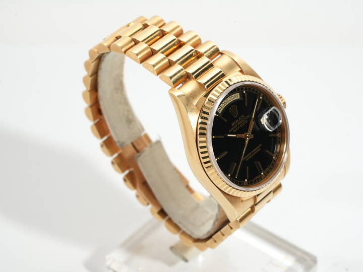 ロレックス デイデイト36 Ref.18238 イエローゴールド ブラック文字盤