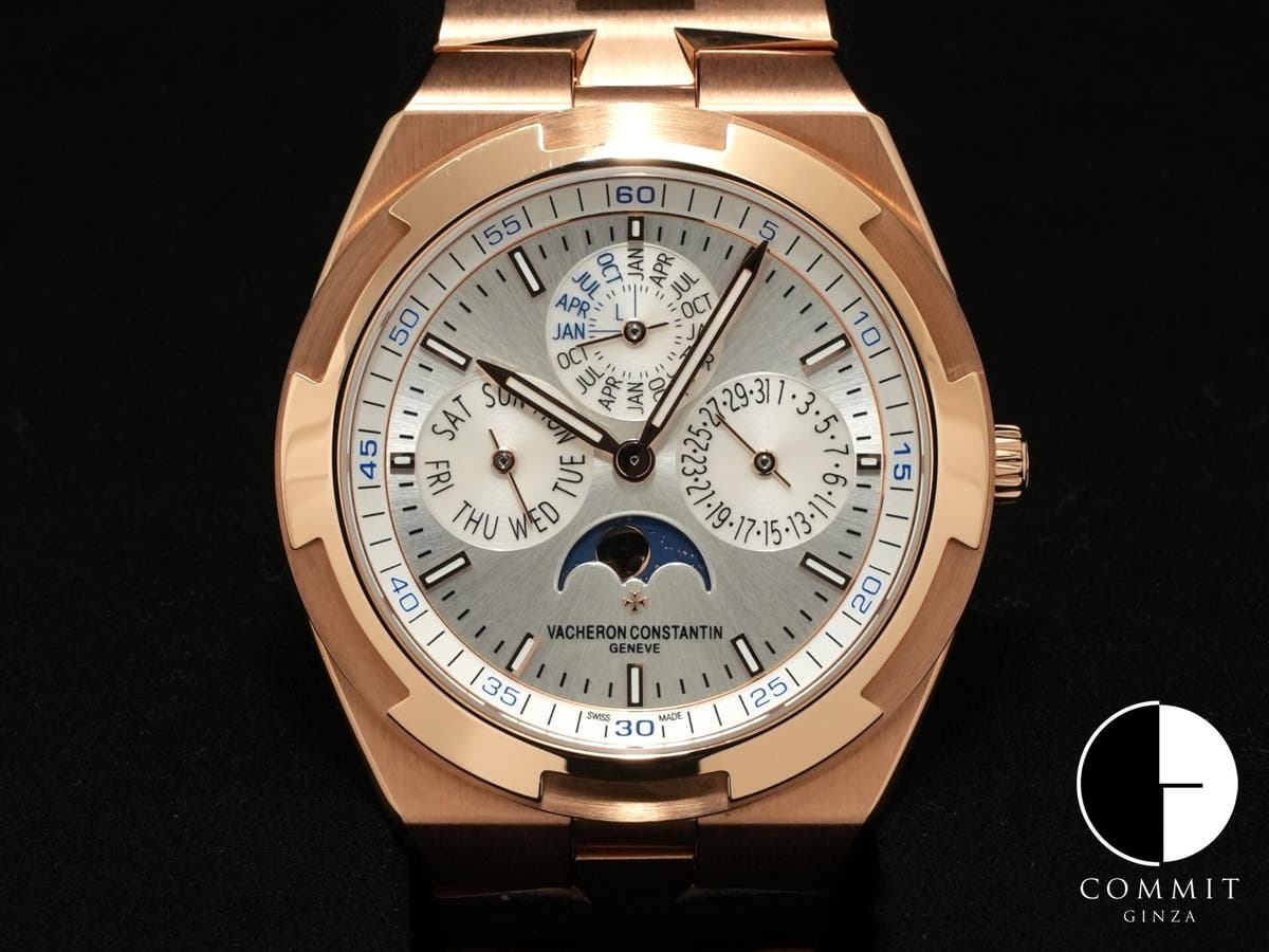 ヴァシュロンコンスタンタン オーヴァーシーズ エクストラフラット パーペチュアルカレンダー Ref.4300V/120R-B064 シルバー文字盤 美中古 smfaoxkg