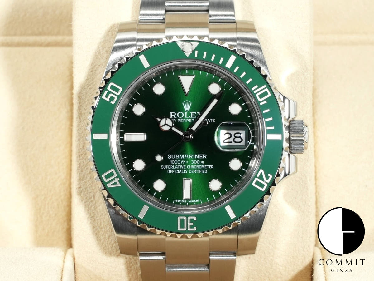 ロレックス サブマリーナー デイト Ref.116610LV ステンレススチール グリーン文字盤