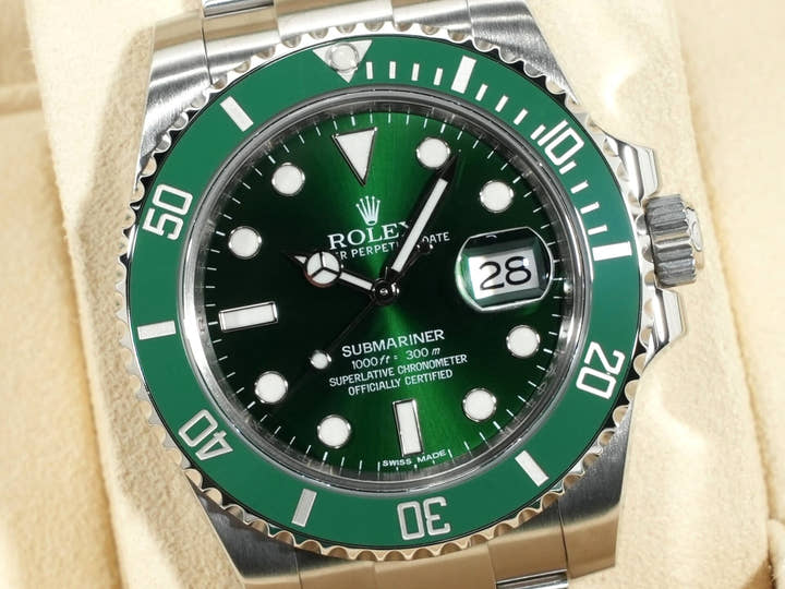 ロレックス サブマリーナー デイト Ref.116610LV ステンレススチール グリーン文字盤