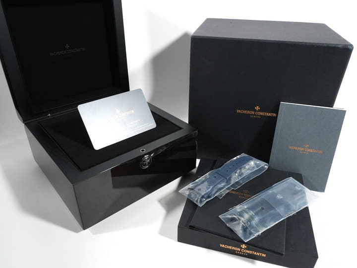 ヴァシュロンコンスタンタン オーヴァーシーズ オートマティック Ref.4600V/200A-B980 ブルー文字盤 極美品 7e4ptwk4