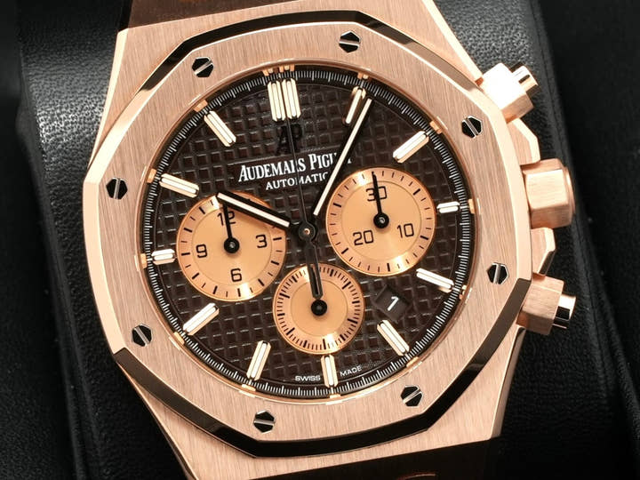 オーデマピゲ ロイヤルオーク クロノグラフ Ref.26331OR.OO.D821CR.01 ピンクゴールド ブラウン文字盤