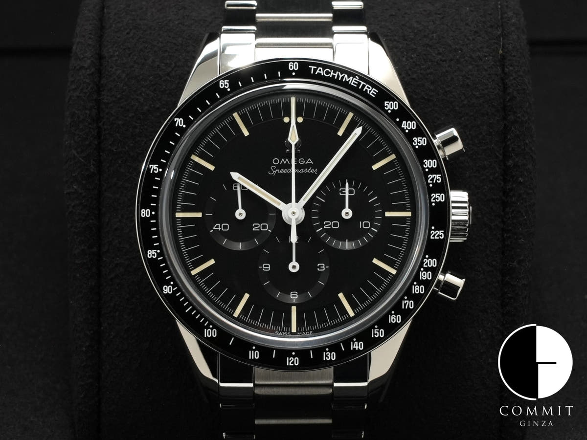 オメガ スピードマスター キャリバー321 クロノグラフ 39.7MM Ref.311.30.40.30.01.001 SS ブラック文字盤 極美品 o94mo9d6