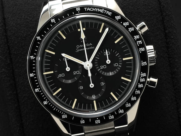オメガ スピードマスター キャリバー321 クロノグラフ 39.7MM Ref.311.30.40.30.01.001 SS ブラック文字盤 極美品 o94mo9d6
