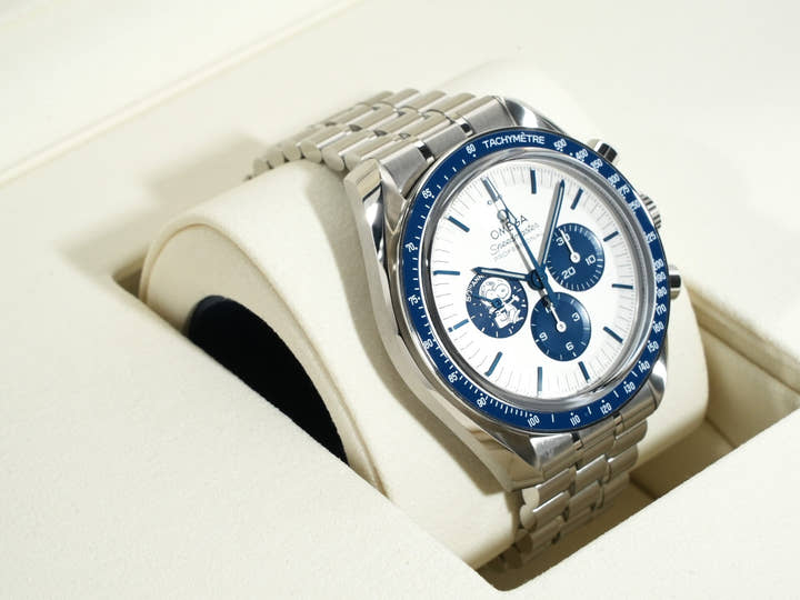 オメガ スピードマスター 記念モデル コーアクシャル マスター クロノメーター クロノグラフ 42MM Ref.310.32.42.50.02.001 シルバー文字盤 美品 4wmqwiig