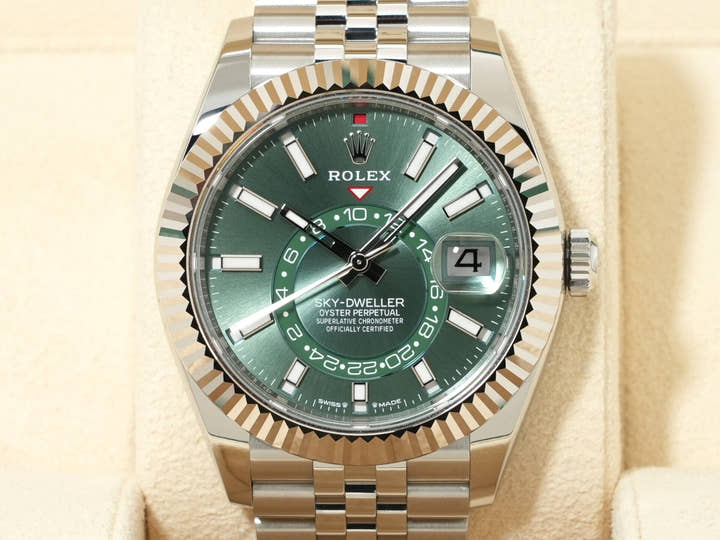 ロレックス スカイドゥエラー Ref.336934 ステンレススチール/ホワイトゴールド ミントグリーン文字盤 ジュビリーブレスレット