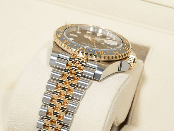 Rolex GMT-Master II Ref. 126713GRNR Stainless Steel/Yellow Gold Black Dial Jubilee Bracelet