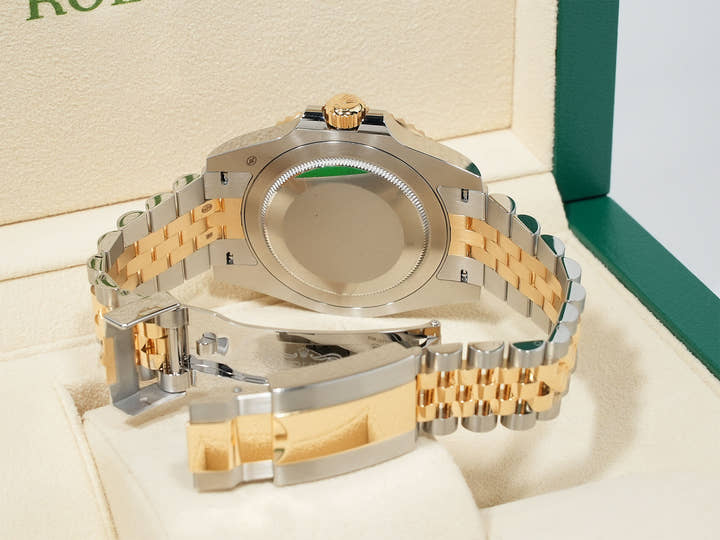 Rolex GMT-Master II Ref. 126713GRNR Stainless Steel/Yellow Gold Black Dial Jubilee Bracelet
