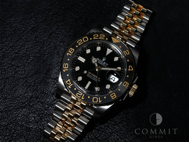 Rolex GMT-Master II Ref. 126713GRNR Stainless Steel/Yellow Gold Black Dial Jubilee Bracelet