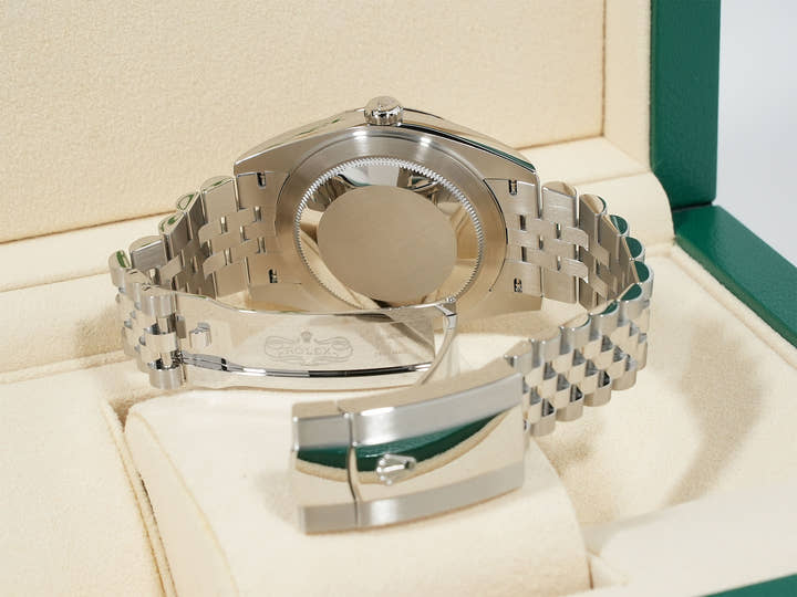 ロレックス デイトジャスト41 Ref.126334G ステンレススチール/ホワイトゴールド スレートx10Pダイヤ文字盤 ジュビリーブレスレット