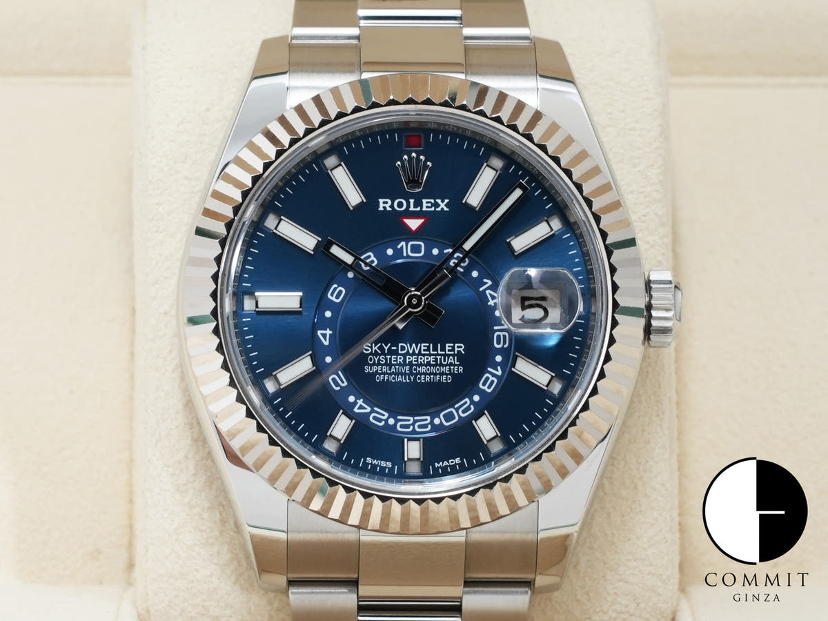 ロレックス スカイドゥエラー Ref.326934 ステンレススチール/ホワイトゴールド ブルー文字盤 オイスターブレスレット